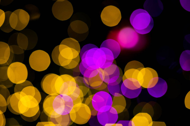 Resumen Amarillo púrpura luces fondo bokeh
  - Foto, Imagen