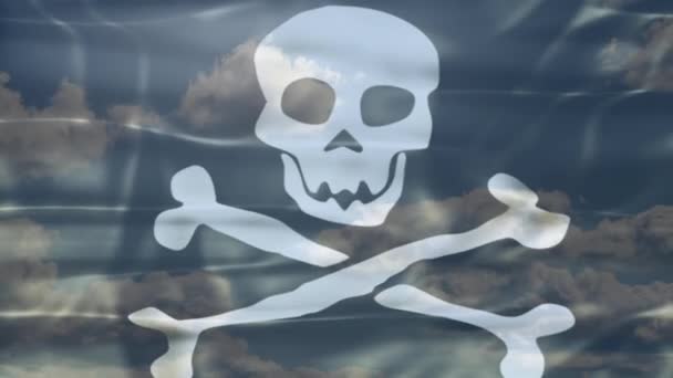 Pirate Sky Flag - Footage, Video