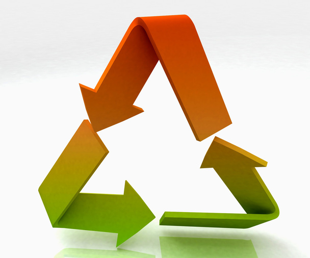 Кольоровий символ переробки показує переробку
 - Фото, зображення