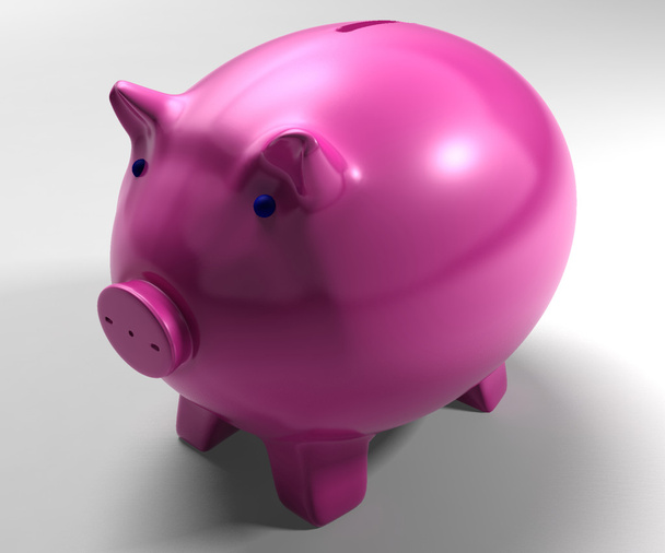Piggy Bank muestra cuentas de ahorros
 - Foto, imagen