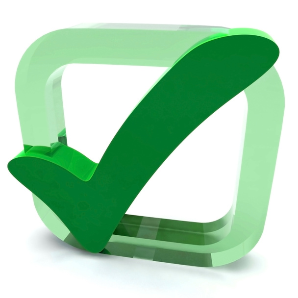Vihreä Tick osoittaa laatua ja huippuosaamista
 - Valokuva, kuva