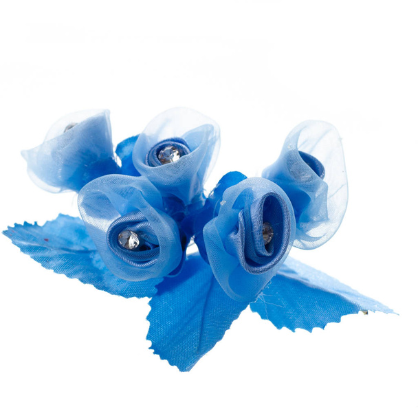 rosas de cetim azul
 - Foto, Imagem