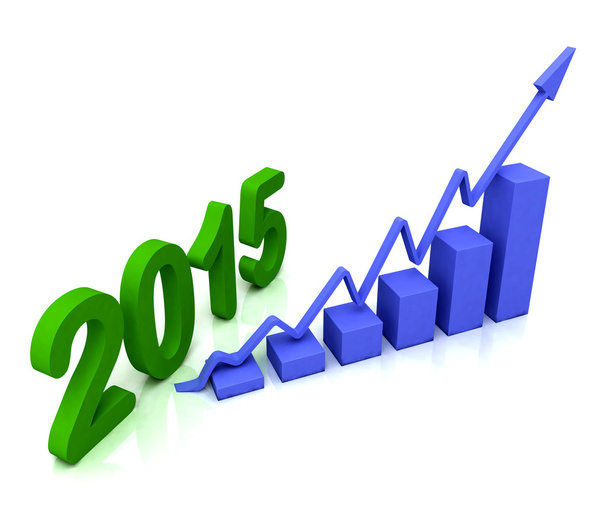 2015 Blue Bar Chart Shows Budget - Photo, Image