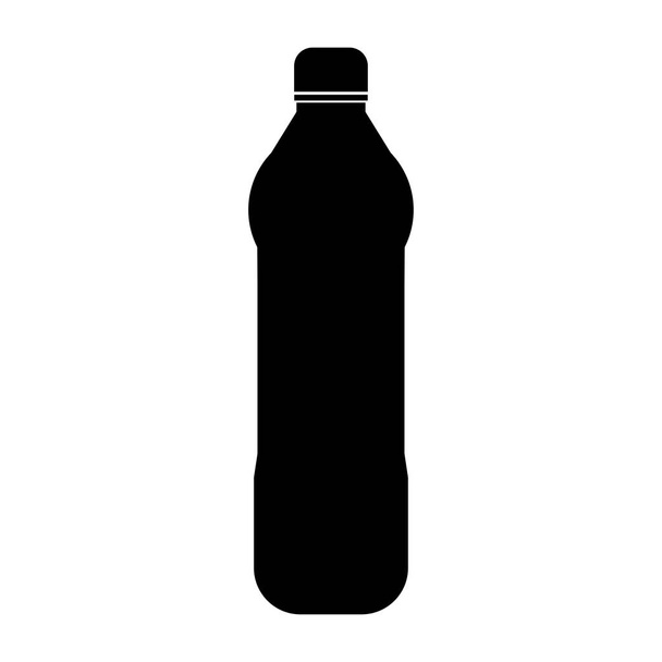 Bottiglia di plastica di acqua l'icona di colore nero
 . - Vettoriali, immagini