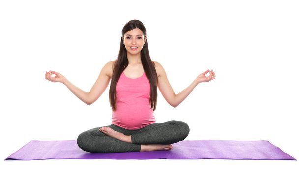 pregnant woman doing yoga  - Zdjęcie, obraz