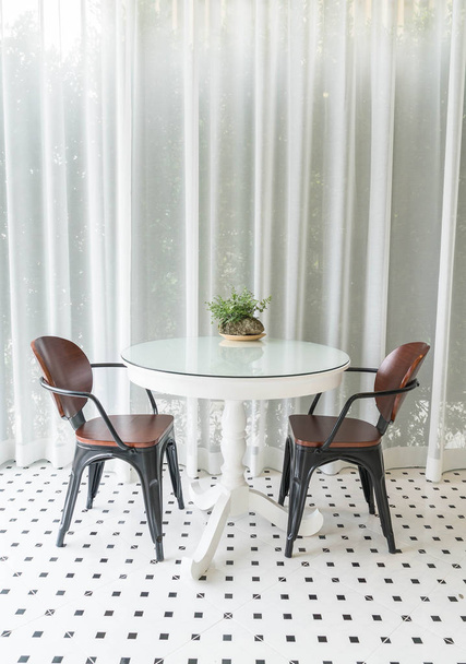 empty dining table interior decoration - Фото, изображение