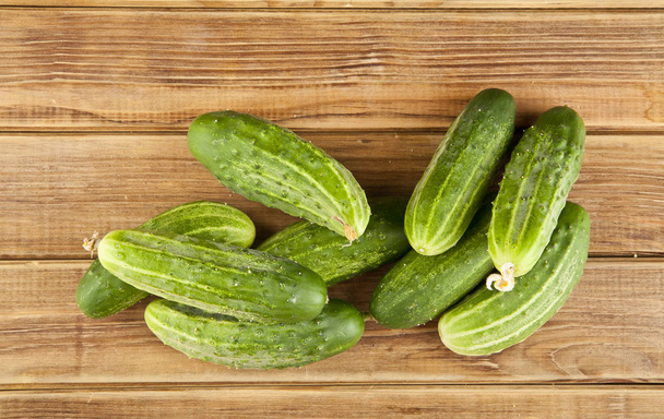 fresh, juicy green cucumbers - Photo, Image