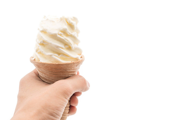 vanilla ice-cream cone  - Фото, зображення