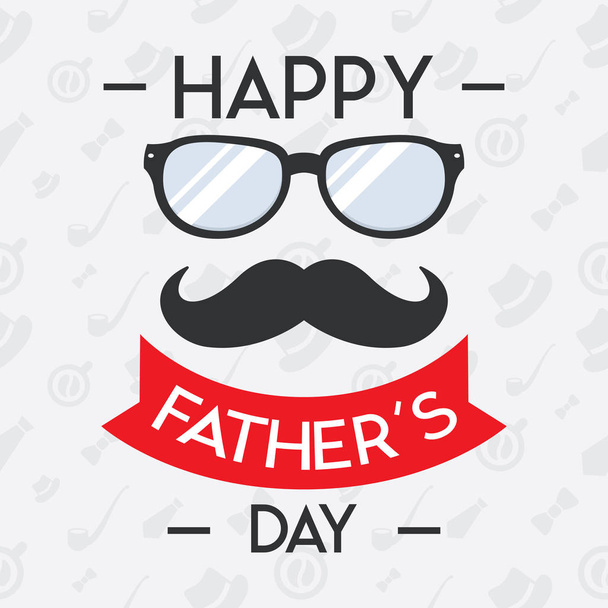 Happy Fathers Day concept for banner, invitation - Vektör, Görsel