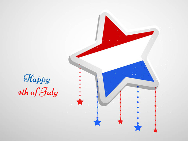Illustration of U.S.A Independence Day background - Vector, Image