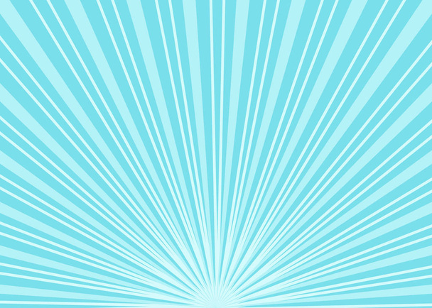 Ακτίνες του ήλιου. Καλοκαιρινό φόντο με μπλε ακτίνες - Διάνυσμα, εικόνα