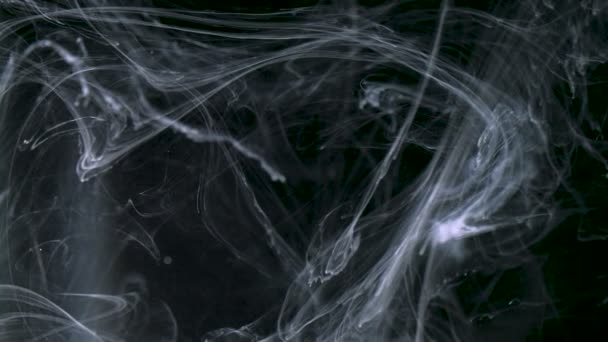 Duman geçiş - geçiş animasyon mürekkep veya duman benzeyen mürekkep. Siyah ve beyaz soyutlama duman şeklinde - Video, Çekim