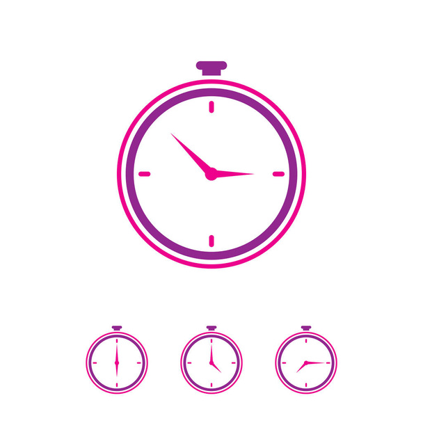 Clock icon, clock logo, set of clock icon - Vettoriali, immagini