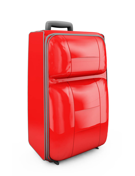 Suitcase isolated on a white background. 3d render - Fotoğraf, Görsel
