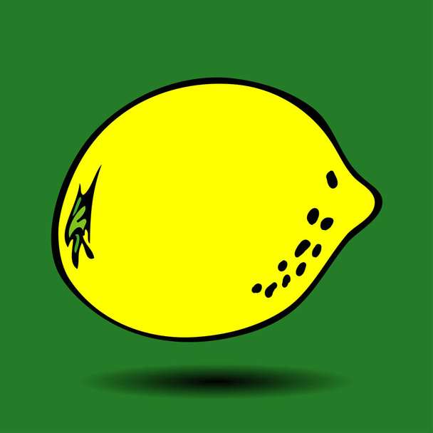 Friss citrom vektor ikont ábrán látható, hogy elszigetelt fehér background. Limon ikonra. Lemon tree vektoros illusztráció. - Vektor, kép