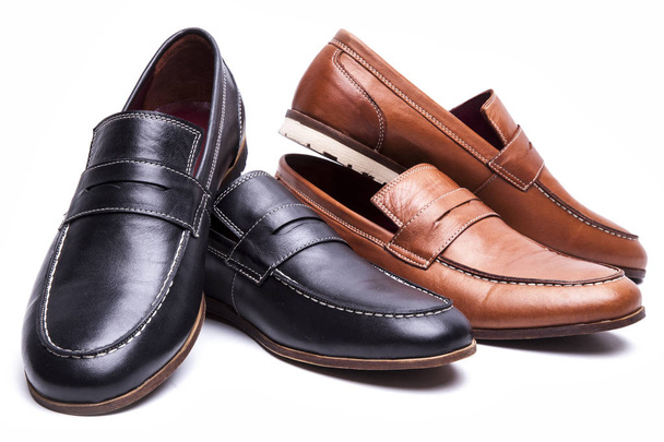leather man shoes still life - Photo, Image