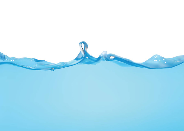 Векторная иллюстрация воды на белом фоне
 - Вектор,изображение