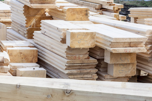 Wooden log - construction site - Photo, Image