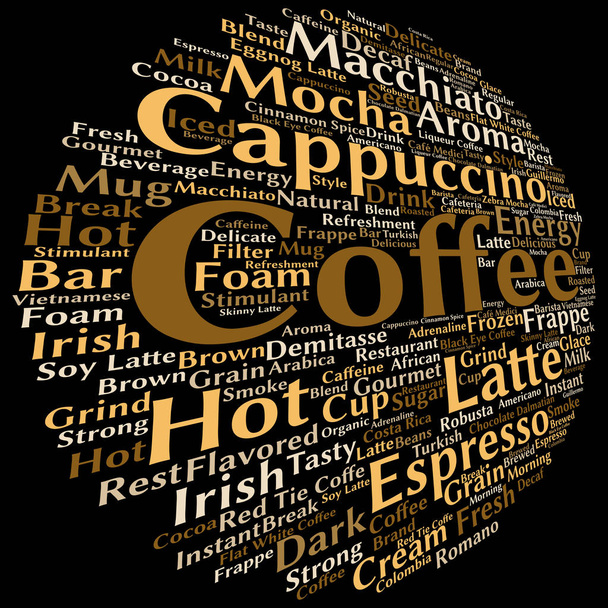 Kaffee-Wortwolke - Foto, Bild