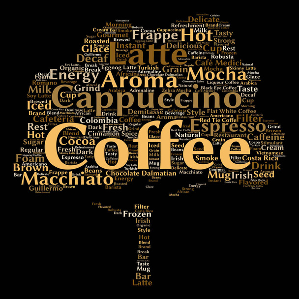 coffee word cloud - Photo, Image