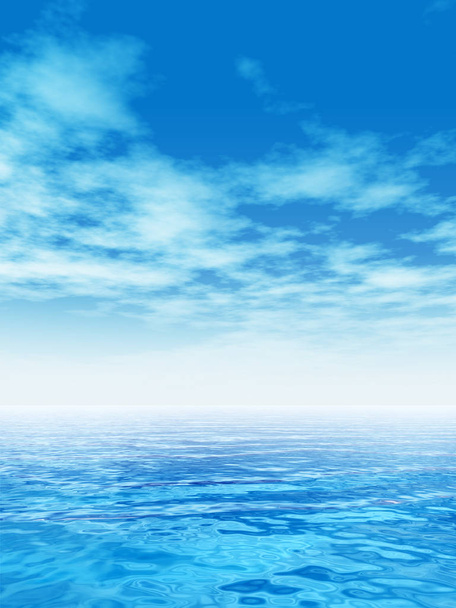 Θαλάσσια κύματα και συννεφιασμένο ουρανό - Φωτογραφία, εικόνα