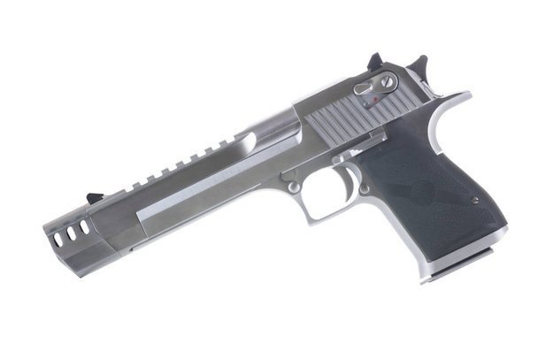 50 caliber Pistol Isolated on White Background Left - Photo, Image