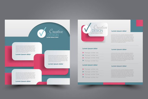 Square flyer template. Brochure design. Annual report poster - Vector, Image