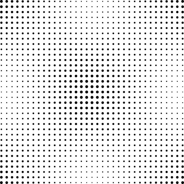 Set von Halbtonkreisen isoliert auf weißem Hintergrund. Sammlung von Halbtoneffekt-Punktmustern. - Vektor, Bild