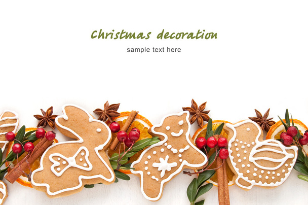Christmas cookies and spices - Фото, изображение