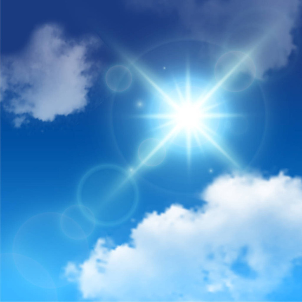 Ρεαλιστικό φακό ήλιος φωτοβολίδα - Διάνυσμα, εικόνα