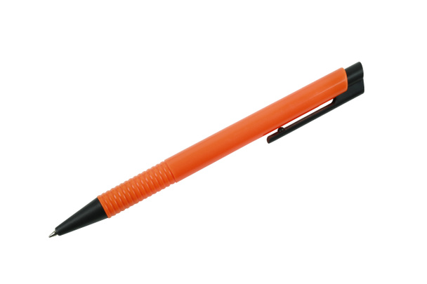 モダンなオレンジ色のペンは白い背景で隔離してクリッピング - 写真・画像