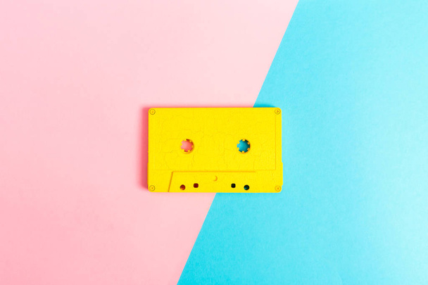 Retro cassette tapes on bright background - Photo, Image
