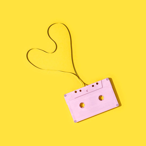 Pink cassette tape - Photo, Image