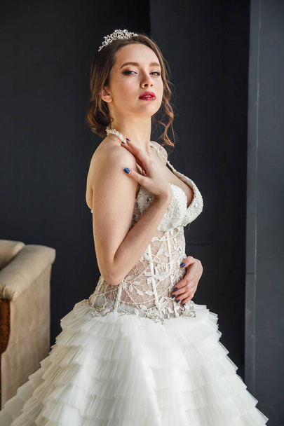 young woman in wedding dress - Photo, Image
