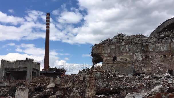 alte aufgelassene Papierfabrik in Kalety - Filmmaterial, Video
