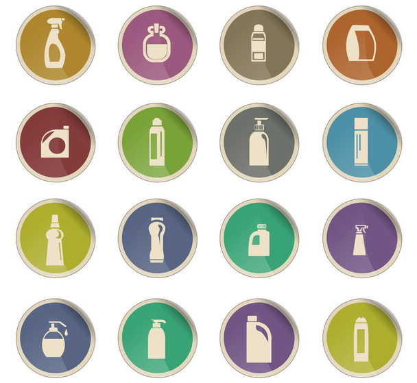 conjunto de iconos químicos domésticos
 - Vector, imagen