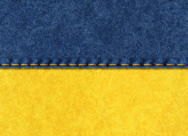 デニム ウクライナの旗 - ベクター画像