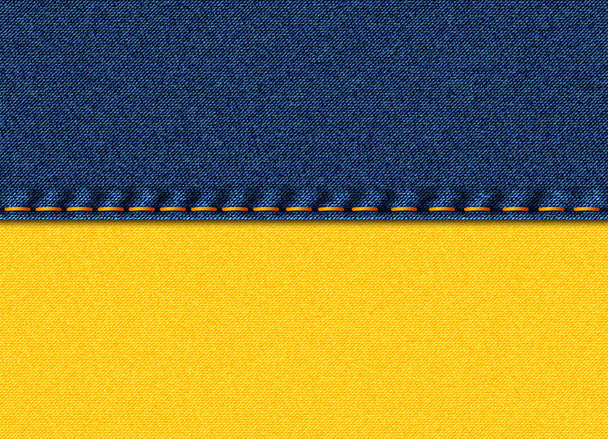 denim Ukrayna bayrağı - Vektör, Görsel
