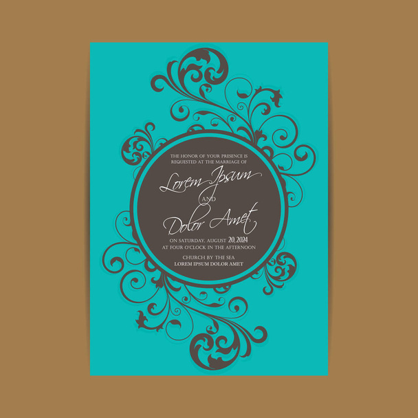 Приглашение на свадьбу и сохранение карточек
 - Вектор,изображение