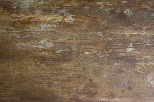 top view of old shabby wooden tabletop background - Photo, Image