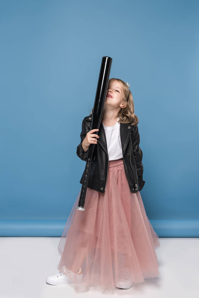 Adorable girl with baseball bat  - Fotografie, Obrázek