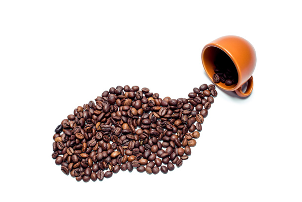 rozptýlené kávová zrna  - Fotografie, Obrázek