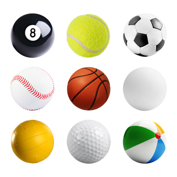 Muchas bolas diferentes aisladas
 - Foto, Imagen