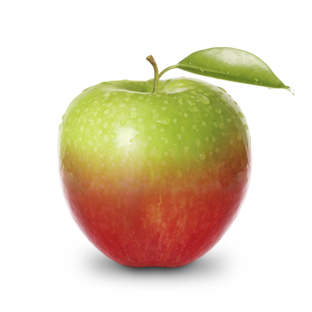 Manzana verde roja aislada
 - Foto, Imagen