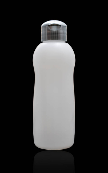 Dish washing soap plastic bottle isolated on black - Foto, afbeelding