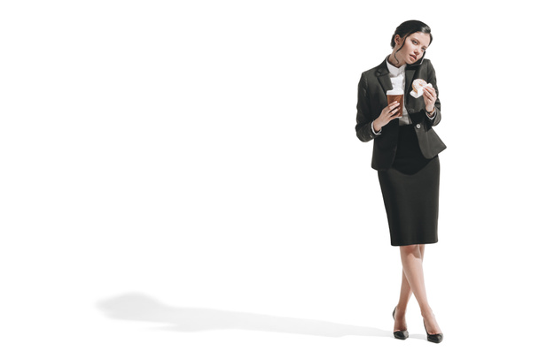 businesswoman talking on smartphone  - Foto, Imagem
