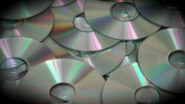 Kompaktowy optyczny cd lub dysków DVD, obracając powoli - Materiał filmowy, wideo