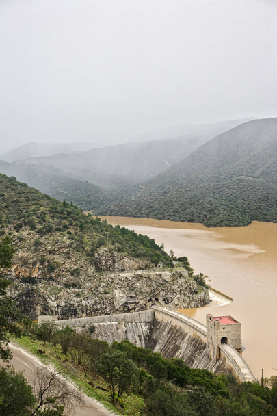Spillway of the dam of the Jandula, Jaen province, Spain - Photo, Image