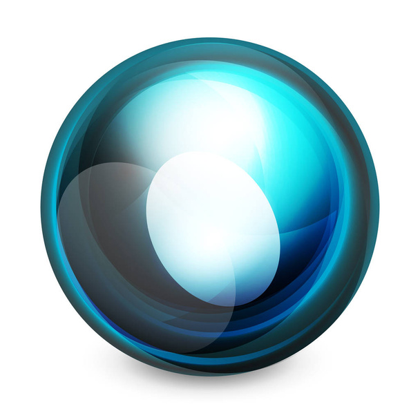 Glass sphere, futuristic abstract element - Vektor, obrázek
