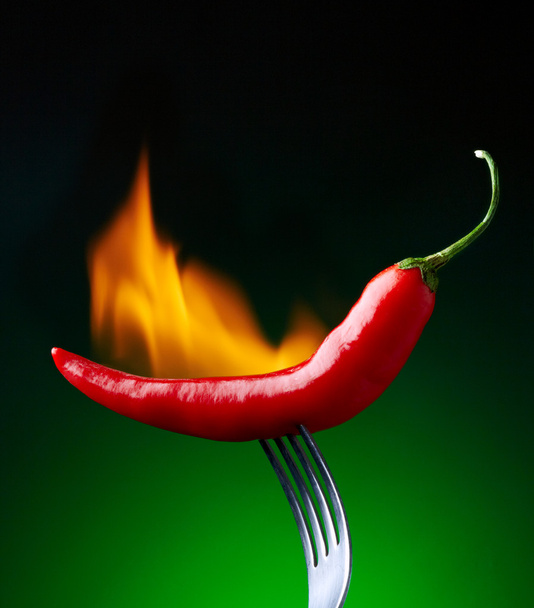 hořící červené chili pepper - Fotografie, Obrázek
